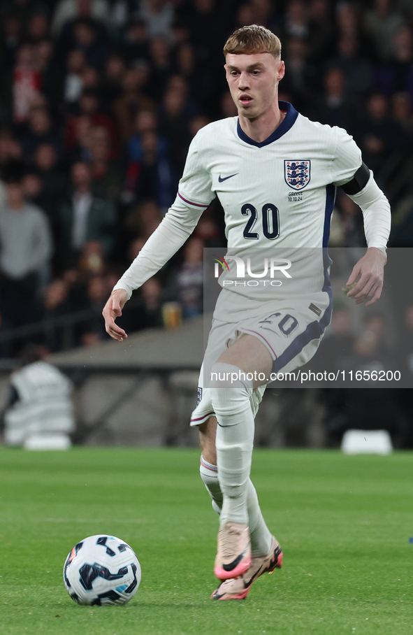 Cole Palmer of Chelsea, England, is in action during the UEFA Nations League Group 2 match between England and Greece at Wembley Stadium in...