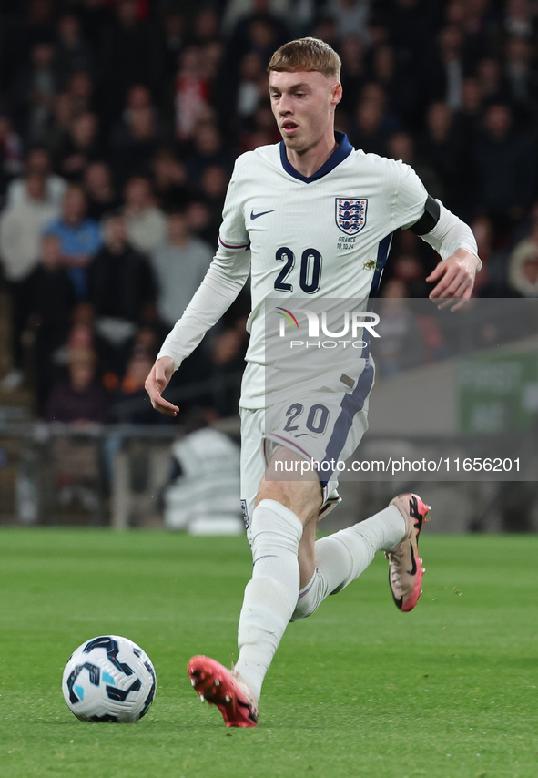 Cole Palmer of Chelsea, England, is in action during the UEFA Nations League Group 2 match between England and Greece at Wembley Stadium in...