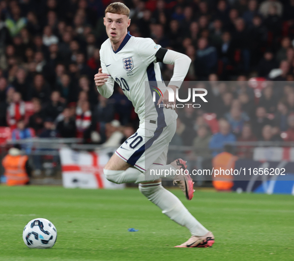 Cole Palmer of Chelsea, England, is in action during the UEFA Nations League Group 2 match between England and Greece at Wembley Stadium in...