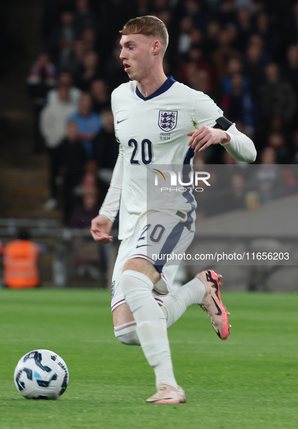 Cole Palmer of Chelsea, England, is in action during the UEFA Nations League Group 2 match between England and Greece at Wembley Stadium in...