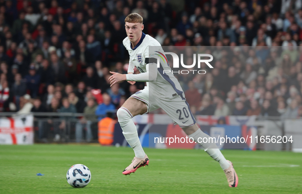 Cole Palmer of Chelsea, England, is in action during the UEFA Nations League Group 2 match between England and Greece at Wembley Stadium in...