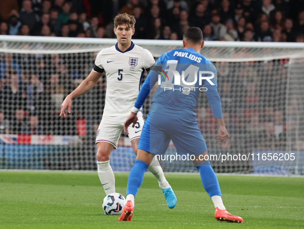 John Stones of Manchester City and England is in action during the UEFA Nations League Group 2 match between England and Greece at Wembley S...