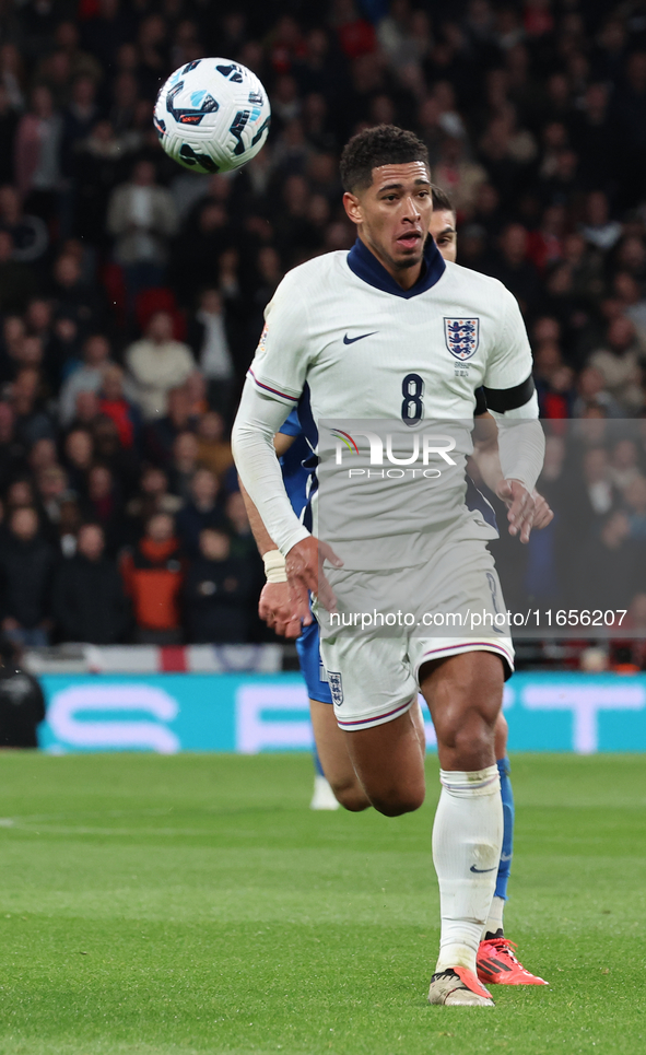 Jude Bellingham of Real Madrid and England is in action during the UEFA Nations League Group 2 match between England and Greece at Wembley S...