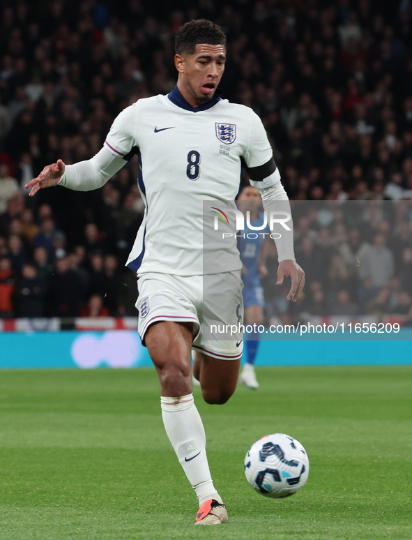 Jude Bellingham of Real Madrid and England is in action during the UEFA Nations League Group 2 match between England and Greece at Wembley S...