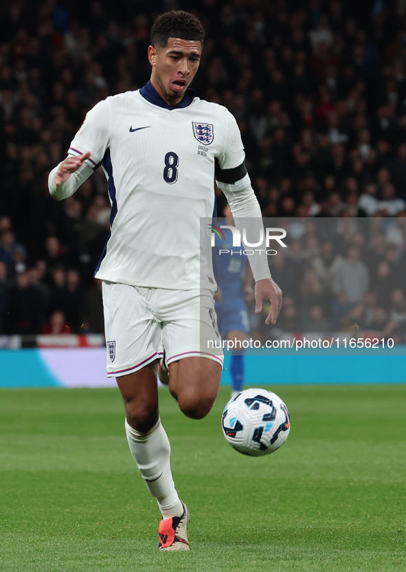 Jude Bellingham of Real Madrid and England is in action during the UEFA Nations League Group 2 match between England and Greece at Wembley S...