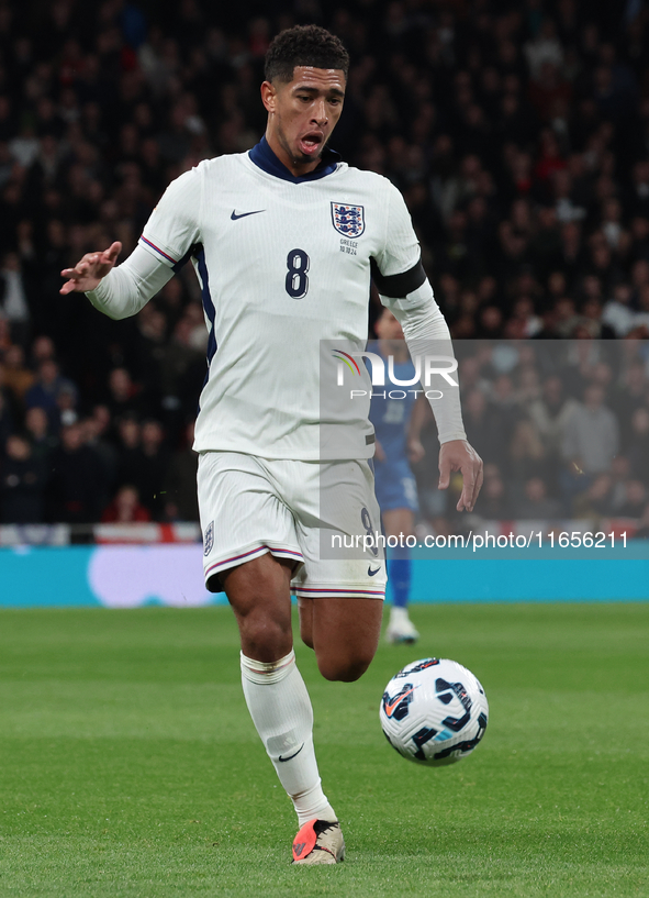 Jude Bellingham of Real Madrid and England is in action during the UEFA Nations League Group 2 match between England and Greece at Wembley S...