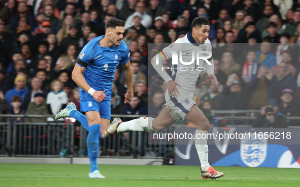 Jude Bellingham of Real Madrid and England is in action during the UEFA Nations League Group 2 match between England and Greece at Wembley S...