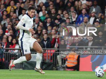 Jude Bellingham of Real Madrid and England is in action during the UEFA Nations League Group 2 match between England and Greece at Wembley S...