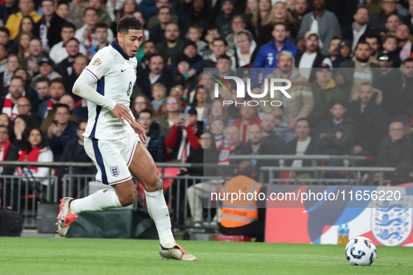 Jude Bellingham of Real Madrid and England is in action during the UEFA Nations League Group 2 match between England and Greece at Wembley S...