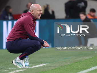 Lee Carsley, Interim Head Coach of England, is in action during the UEFA Nations League Group 2 match between England and Greece at Wembley...