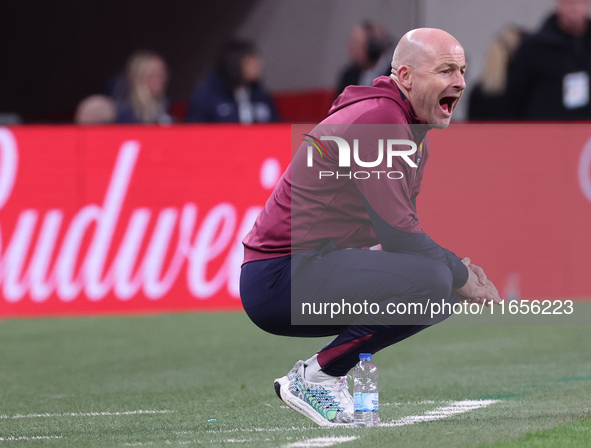 Lee Carsley, Interim Head Coach of England, is in action during the UEFA Nations League Group 2 match between England and Greece at Wembley...