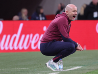 Lee Carsley, Interim Head Coach of England, is in action during the UEFA Nations League Group 2 match between England and Greece at Wembley...