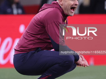 Lee Carsley, Interim Head Coach of England, is in action during the UEFA Nations League Group 2 match between England and Greece at Wembley...