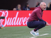 Lee Carsley, Interim Head Coach of England, is in action during the UEFA Nations League Group 2 match between England and Greece at Wembley...