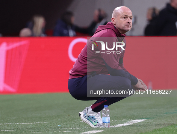 Lee Carsley, Interim Head Coach of England, is in action during the UEFA Nations League Group 2 match between England and Greece at Wembley...