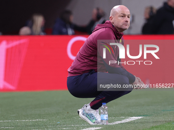 Lee Carsley, Interim Head Coach of England, is in action during the UEFA Nations League Group 2 match between England and Greece at Wembley...