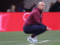 Lee Carsley, Interim Head Coach of England, is in action during the UEFA Nations League Group 2 match between England and Greece at Wembley...