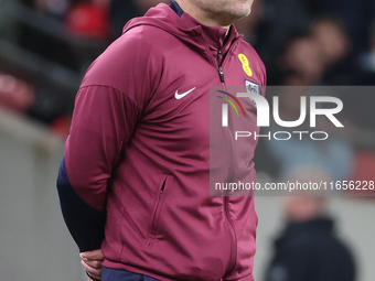 Lee Carsley, Interim Head Coach of England, is in action during the UEFA Nations League Group 2 match between England and Greece at Wembley...