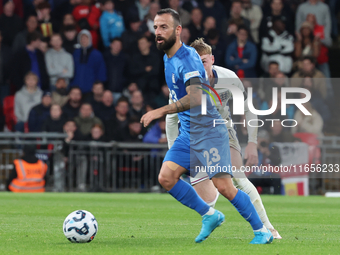 Manolis Siopis of Cardiff City and Greece is in action during the UEFA Nations League Group 2 match between England and Greece at Wembley St...