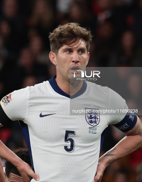 John Stones of Manchester City and England plays during the UEFA Nations League Group 2 match between England and Greece at Wembley Stadium...