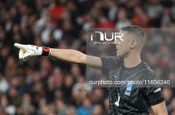 Odysseas Vlachodimos of Newcastle United and Greece is in action during the UEFA Nations League Group 2 match between England and Greece at...