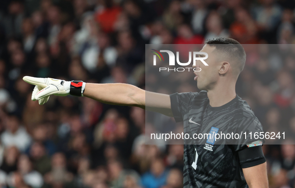 Odysseas Vlachodimos of Newcastle United and Greece is in action during the UEFA Nations League Group 2 match between England and Greece at...