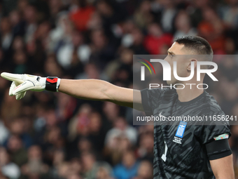 Odysseas Vlachodimos of Newcastle United and Greece is in action during the UEFA Nations League Group 2 match between England and Greece at...