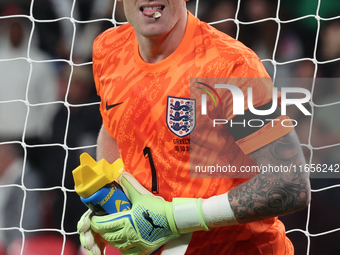 Jordan Pickford of Everton and England is in action during the UEFA Nations League Group 2 match between England and Greece at Wembley Stadi...