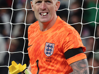 Jordan Pickford of Everton and England is in action during the UEFA Nations League Group 2 match between England and Greece at Wembley Stadi...