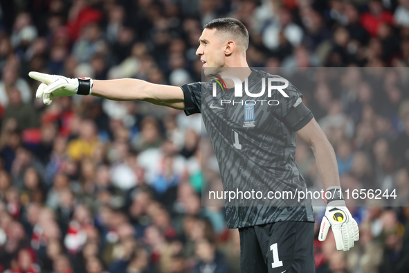 Odysseas Vlachodimos of Newcastle United and Greece is in action during the UEFA Nations League Group 2 match between England and Greece at...