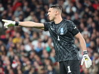 Odysseas Vlachodimos of Newcastle United and Greece is in action during the UEFA Nations League Group 2 match between England and Greece at...