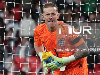 Jordan Pickford of Everton and England is in action during the UEFA Nations League Group 2 match between England and Greece at Wembley Stadi...