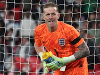 Jordan Pickford of Everton and England is in action during the UEFA Nations League Group 2 match between England and Greece at Wembley Stadi...