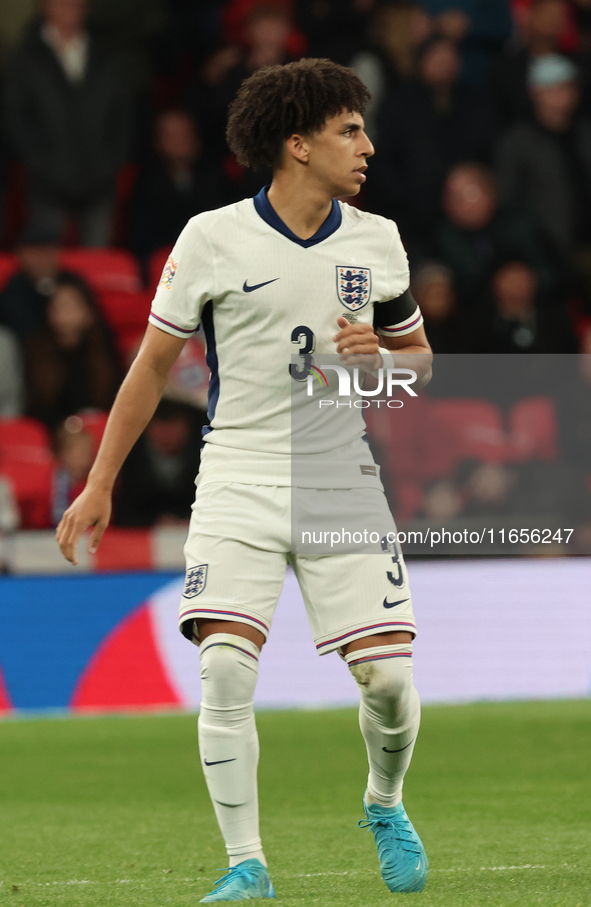 Rico Lewis of Manchester City, England, is in action during the UEFA Nations League Group 2 match between England and Greece at Wembley Stad...