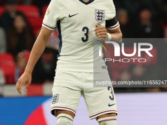 Rico Lewis of Manchester City, England, is in action during the UEFA Nations League Group 2 match between England and Greece at Wembley Stad...