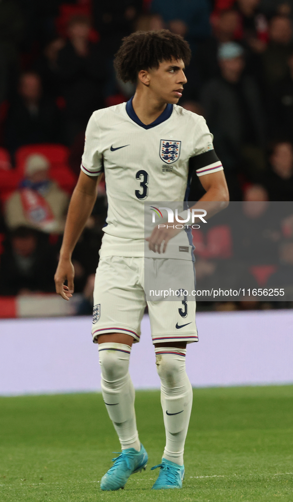 Rico Lewis of Manchester City, England, is in action during the UEFA Nations League Group 2 match between England and Greece at Wembley Stad...