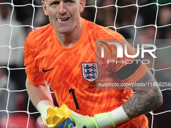 Jordan Pickford of Everton and England is in action during the UEFA Nations League Group 2 match between England and Greece at Wembley Stadi...