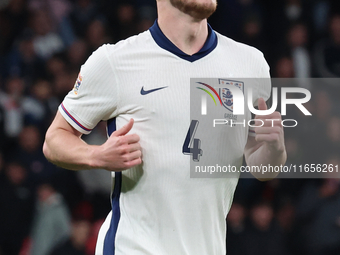 Declan Rice of Arsenal and England is in action during the UEFA Nations League Group 2 match between England and Greece at Wembley Stadium i...