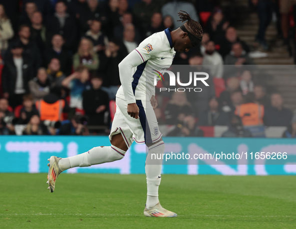 None Madueke of Chelsea, England, plays during the UEFA Nations League Group 2 match between England and Greece at Wembley Stadium in London...