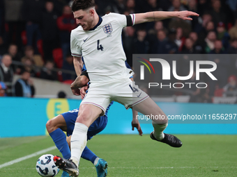 L-R Manolis Siopis of Greece, from Cardiff City, takes on Declan Rice of England, from Arsenal, during the UEFA Nations League Group 2 match...