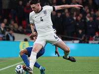 L-R Manolis Siopis of Greece, from Cardiff City, takes on Declan Rice of England, from Arsenal, during the UEFA Nations League Group 2 match...