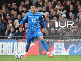 Vangelis Pavlidis of Benfica, Greece, is in action during the UEFA Nations League Group 2 match between England and Greece at Wembley Stadiu...