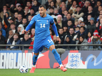 Vangelis Pavlidis of Benfica, Greece, is in action during the UEFA Nations League Group 2 match between England and Greece at Wembley Stadiu...