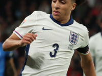 Rico Lewis of Manchester City, England, is in action during the UEFA Nations League Group 2 match between England and Greece at Wembley Stad...