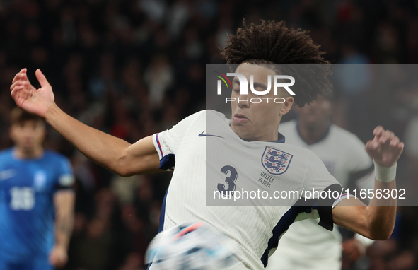 Rico Lewis of Manchester City, England, is in action during the UEFA Nations League Group 2 match between England and Greece at Wembley Stad...