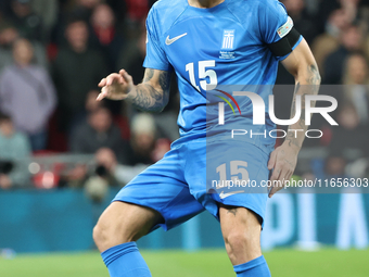 Tasos Chatzigiovanis of Greece is in action during the UEFA Nations League Group 2 match between England and Greece at Wembley Stadium in Lo...