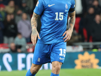 Tasos Chatzigiovanis of Greece is in action during the UEFA Nations League Group 2 match between England and Greece at Wembley Stadium in Lo...