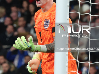 Jordan Pickford of Everton and England is in action during the UEFA Nations League Group 2 match between England and Greece at Wembley Stadi...