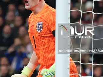 Jordan Pickford of Everton and England is in action during the UEFA Nations League Group 2 match between England and Greece at Wembley Stadi...