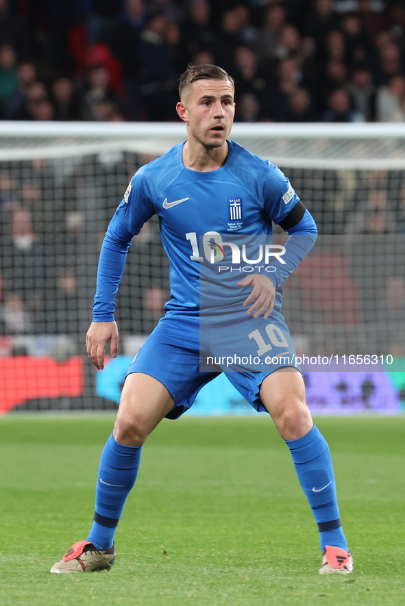 Dimitris Pelkas of Istanbul Basaksehir and Greece is in action during the UEFA Nations League Group 2 match between England and Greece at We...